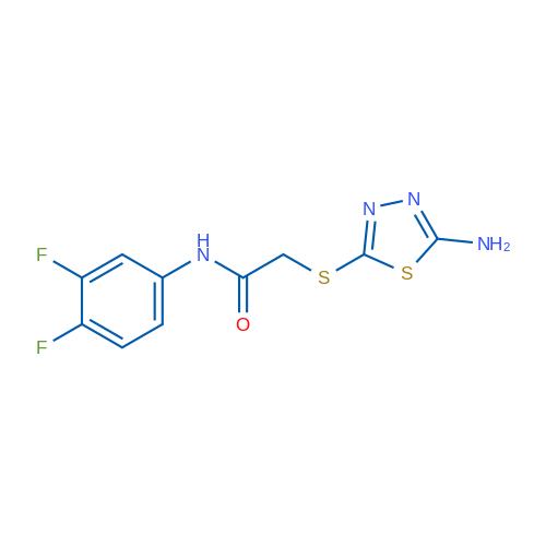 2-[(5-Amino-1,3,4-thiadiazol-2-yl)sulfanyl]-N-(3,4-difluorophenyl)acetamide 1g