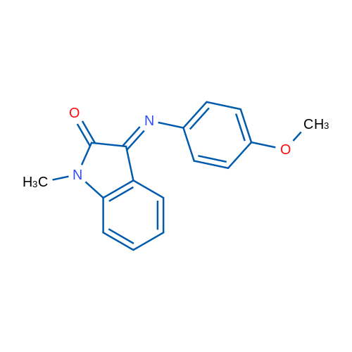 (3E)-3-[(4-Methoxyphenyl)imino]-1-methyl-2,3-dihydro-1H-indol-2-one 1g
