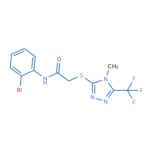 N-(2-Bromophenyl)-2-{[4-methyl-5-(trifluoromethyl)-4H-1,2,4-triazol-3-yl]sulfanyl}acetamide 1g