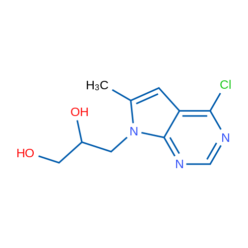 3-(4-Chloro-6-methyl-7H-pyrrolo[2,3-d]pyrimidin-7-yl)propane-1,2-diol 1g