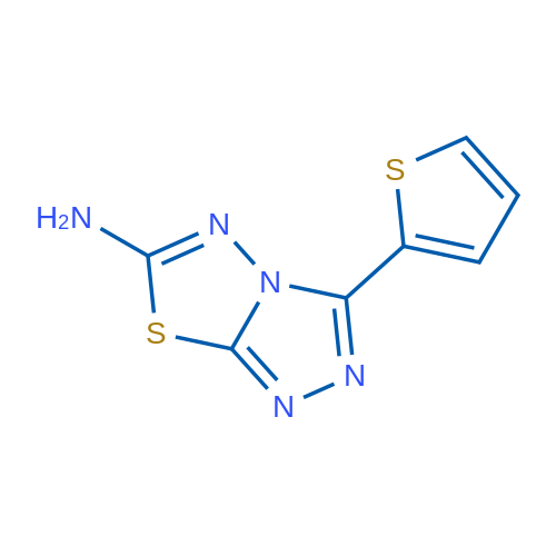 3-(Thiophen-2-yl)-[1,2,4]triazolo[3,4-b][1,3,4]thiadiazol-6-amine 1g