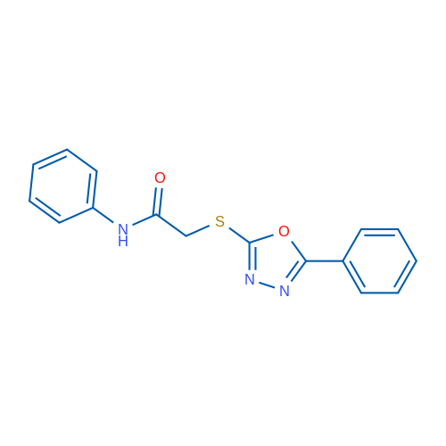 N-Phenyl-2-((5-phenyl-1,3,4-oxadiazol-2-yl)thio)acetamide 1g