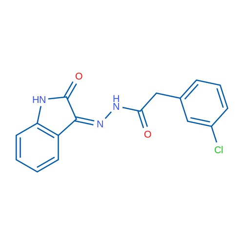 2-(3-Chlorophenyl)-N'-[(3Z)-2-oxo-2,3-dihydro-1H-indol-3-ylidene]acetohydrazide 1g