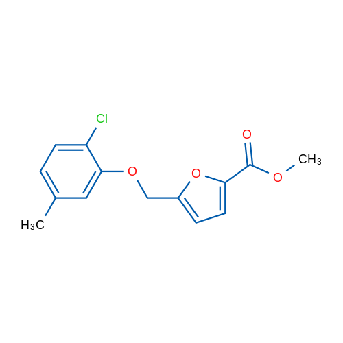 Methyl 5-((2-chloro-5-methylphenoxy)methyl)furan-2-carboxylate 1g