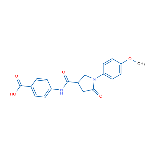 4-[1-(4-Methoxyphenyl)-5-oxopyrrolidine-3-amido]benzoic acid 1g