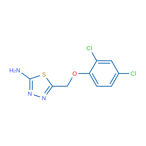 5-((2,4-Dichlorophenoxy)methyl)-1,3,4-thiadiazol-2-amine 1g