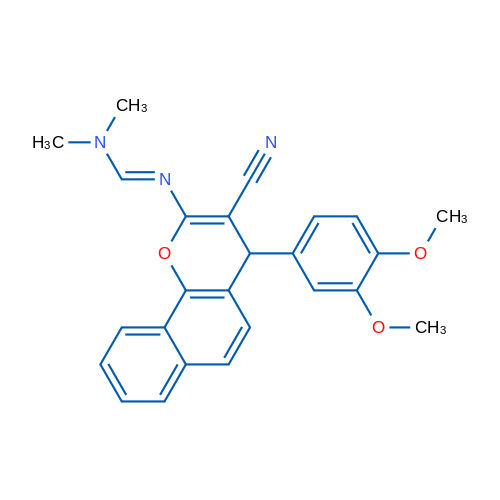 (E)-N'-[3-Cyano-4-(3,4-dimethoxyphenyl)-4H-benzo[h]chromen-2-yl]-N,N-dimethylmethanimidamide 1g
