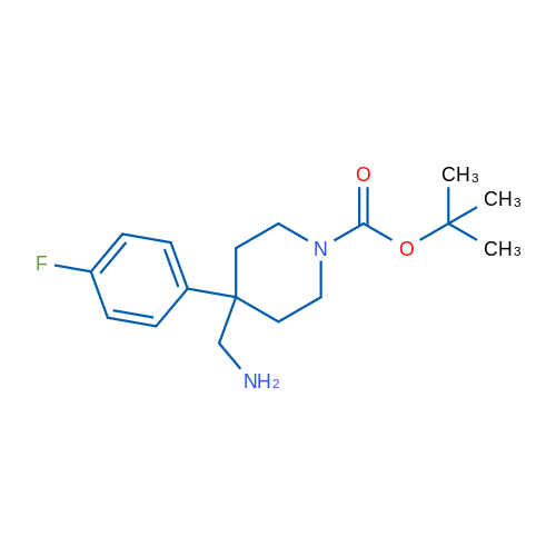 tert-Butyl 4-(aminomethyl)-4-(4-fluorophenyl)piperidine-1-carboxylate 1g