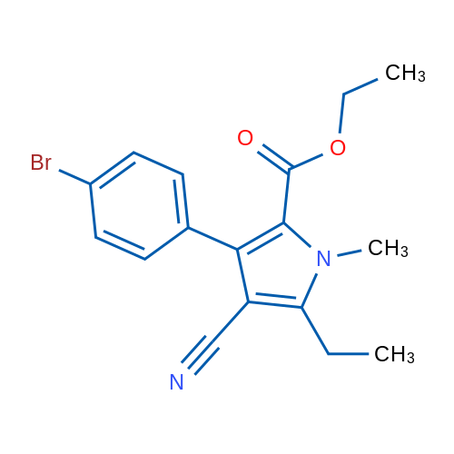 Ethyl 3-(4-bromophenyl)-4-cyano-5-ethyl-1-methyl-1H-pyrrole-2-carboxylate 1g