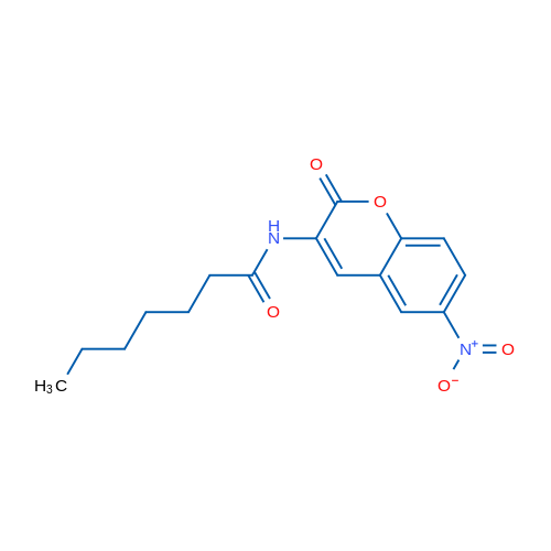 N-(6-Nitro-2-oxo-2H-chromen-3-yl)heptanamide 1g