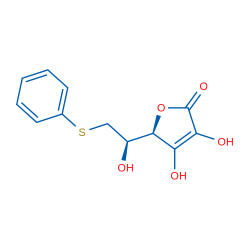 (5R)-3,4-Dihydroxy-5-[(1R)-1-hydroxy-2-(phenylsulfanyl)ethyl]-2,5-dihydrofuran-2-one 1g