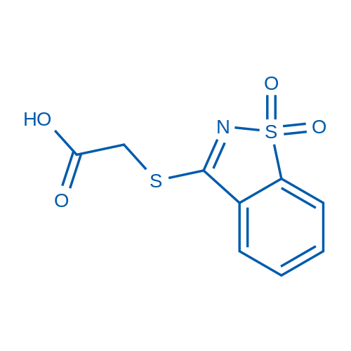 2-[(1,1-Dioxo-1,2-benzothiazol-3-yl)sulfanyl]acetic acid 100mg