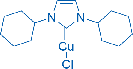(1,3-Dicyclohexyl-1H-imidazol-2(3H)-ylidene)copper(III) chloride 1g