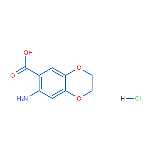 7-Amino-2,3-dihydrobenzo[b][1,4]dioxine-6-carboxylic acid hydrochloride 1g
