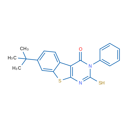 7-(tert-Butyl)-2-mercapto-3-phenylbenzo[4,5]thieno[2,3-d]pyrimidin-4(3H)-one 1g