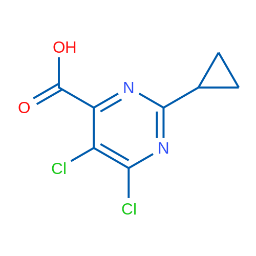 5,6-Dichloro-2-cyclopropylpyrimidine-4-carboxylic acid 1g