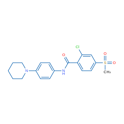 2-Chloro-4-methanesulfonyl-N-[4-(piperidin-1-yl)phenyl]benzamide 1g