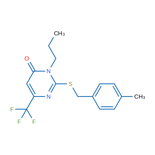 2-{[(4-methylphenyl)methyl]sulfanyl}-3-propyl-6-(trifluoromethyl)-3,4-dihydropyrimidin-4-one 1g