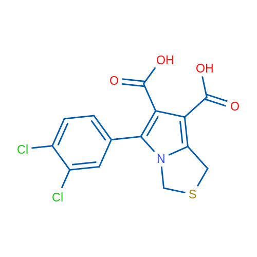 5-(3,4-Dichlorophenyl)-1H,3H-pyrrolo[1,2-c][1,3]thiazole-6,7-dicarboxylic acid 1g