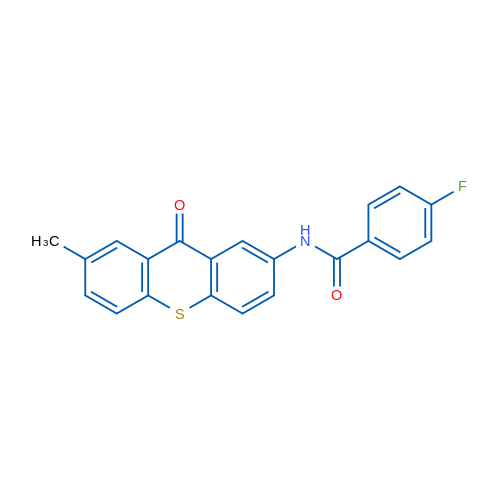 4-Fluoro-N-(7-methyl-9-oxo-9H-thioxanthen-2-yl)benzamide 1g