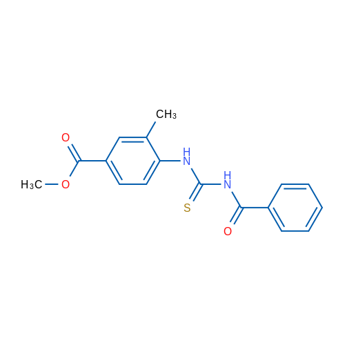 Methyl 3-methyl-4-{[(phenylformamido)methanethioyl]amino}benzoate 1g