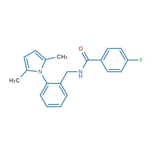 N-{[2-(2,5-dimethyl-1H-pyrrol-1-yl)phenyl]methyl}-4-fluorobenzamide 1g