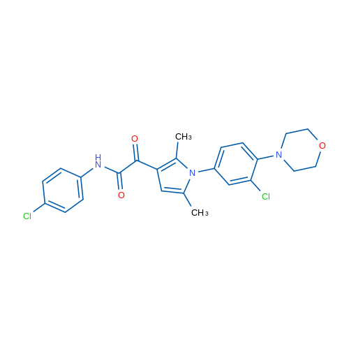 2-{1-[3-chloro-4-(morpholin-4-yl)phenyl]-2,5-dimethyl-1H-pyrrol-3-yl}-N-(4-chlorophenyl)-2-oxoacetamide 1g