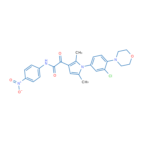 2-{1-[3-chloro-4-(morpholin-4-yl)phenyl]-2,5-dimethyl-1H-pyrrol-3-yl}-N-(4-nitrophenyl)-2-oxoacetamide 1g