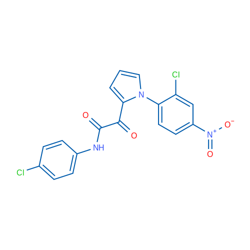 2-[1-(2-Chloro-4-nitrophenyl)-1H-pyrrol-2-yl]-N-(4-chlorophenyl)-2-oxoacetamide 1g