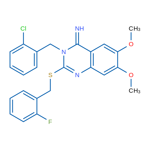 3-[(2-Chlorophenyl)methyl]-2-{[(2-fluorophenyl)methyl]sulfanyl}-6,7-dimethoxy-3,4-dihydroquinazolin-4-imine 1g