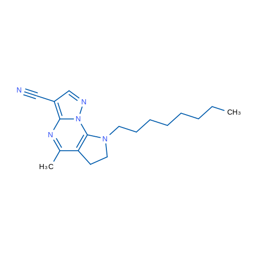7-Methyl-3-octyl-1,3,8,12-tetraazatricyclo[7.3.0.0^{2,6}]dodeca-2(6),7,9,11-tetraene-10-carbonitrile 10mg