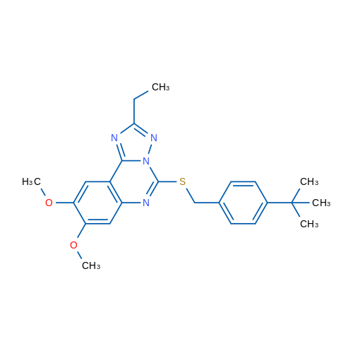 5-{[(4-tert-butylphenyl)methyl]sulfanyl}-2-ethyl-8,9-dimethoxy-[1,2,4]triazolo[1,5-c]quinazoline 1g