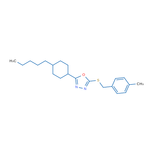 2-{[(4-methylphenyl)methyl]sulfanyl}-5-(4-pentylcyclohexyl)-1,3,4-oxadiazole 25mg