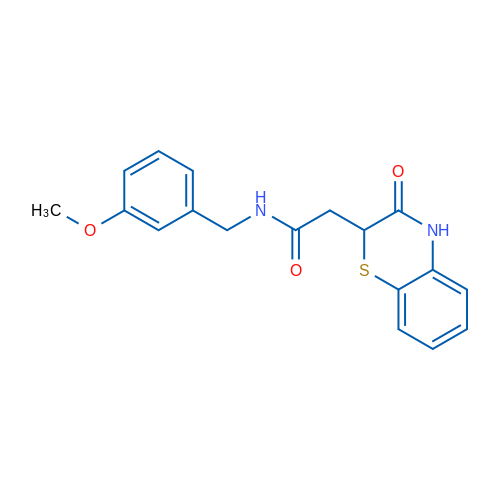 N-[(3-Methoxyphenyl)methyl]-2-(3-oxo-3,4-dihydro-2H-1,4-benzothiazin-2-yl)acetamide 1g