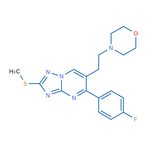 4-{2-[5-(4-fluorophenyl)-2-(methylsulfanyl)-[1,2,4]triazolo[1,5-a]pyrimidin-6-yl]ethyl}morpholine 1g