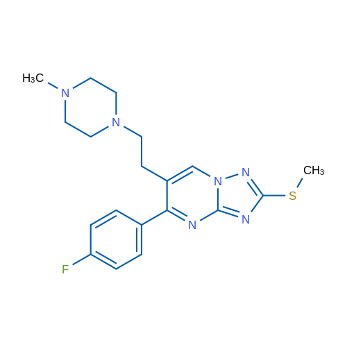 1-{2-[5-(4-fluorophenyl)-2-(methylsulfanyl)-[1,2,4]triazolo[1,5-a]pyrimidin-6-yl]ethyl}-4-methylpiperazine 10mg