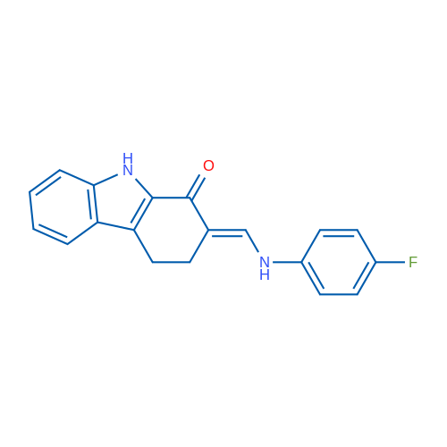 (2E)-2-{[(4-fluorophenyl)amino]methylidene}-2,3,4,9-tetrahydro-1H-carbazol-1-one 1g