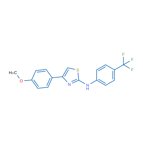 4-(4-Methoxyphenyl)-N-[4-(trifluoromethyl)phenyl]-1,3-thiazol-2-amine 1g