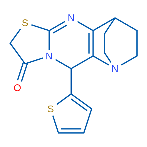 3-(Thiophen-2-yl)-7-thia-1,4,9-triazatetracyclo[9.2.2.0^{2,10}.0^{4,8}]pentadeca-2(10),8-dien-5-one 1g