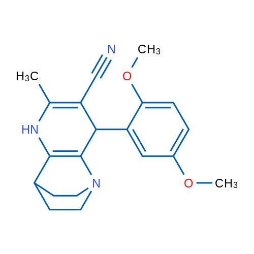 3-(2,5-Dimethoxyphenyl)-5-methyl-1,6-diazatricyclo[6.2.2.0^{2,7}]dodeca-2(7),4-diene-4-carbonitrile 1g