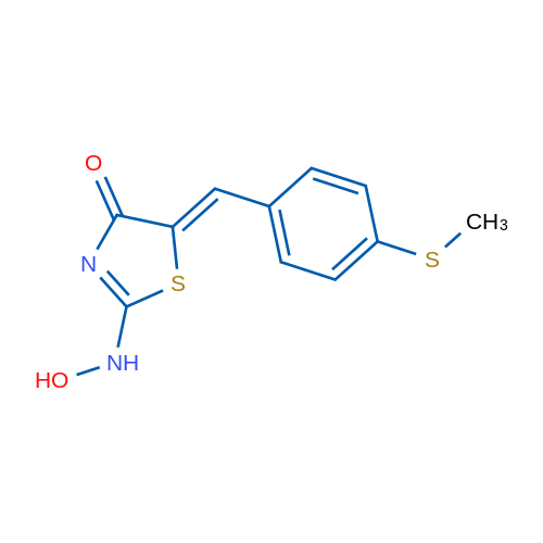 (5Z)-2-(Hydroxyamino)-5-{[4-(methylsulfanyl)phenyl]methylidene}-4,5-dihydro-1,3-thiazol-4-one 1g