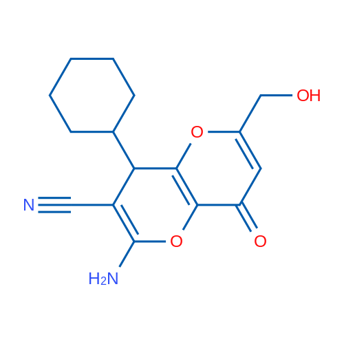 2-Amino-4-cyclohexyl-6-(hydroxymethyl)-8-oxo-4H,8H-pyrano[3,2-b]pyran-3-carbonitrile 1g