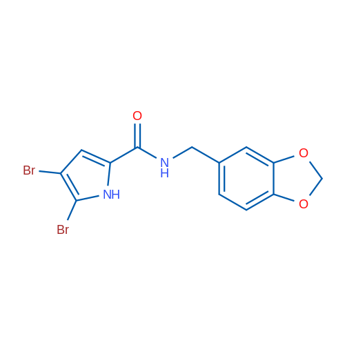 N-[(2H-1,3-Benzodioxol-5-yl)methyl]-4,5-dibromo-1H-pyrrole-2-carboxamide 1g