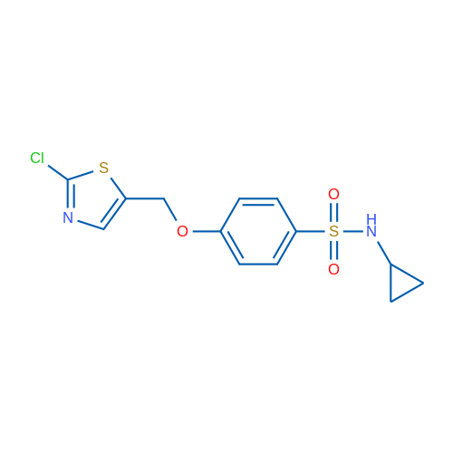 4-[(2-Chloro-1,3-thiazol-5-yl)methoxy]-N-cyclopropylbenzene-1-sulfonamide 1g