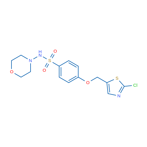 4-[(2-Chloro-1,3-thiazol-5-yl)methoxy]-N-(morpholin-4-yl)benzene-1-sulfonamide 1g
