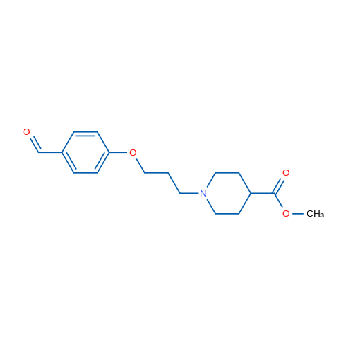 Methyl 1-[3-(4-formylphenoxy)propyl]piperidine-4-carboxylate 1g