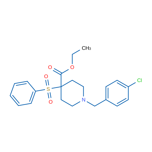 Ethyl 4-(benzenesulfonyl)-1-[(4-chlorophenyl)methyl]piperidine-4-carboxylate 1g