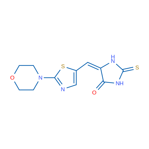 (5E)-5-{[2-(morpholin-4-yl)-1,3-thiazol-5-yl]methylidene}-2-sulfanylideneimidazolidin-4-one 1g