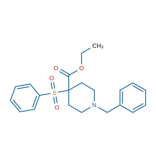 Ethyl 4-(benzenesulfonyl)-1-benzylpiperidine-4-carboxylate 1g
