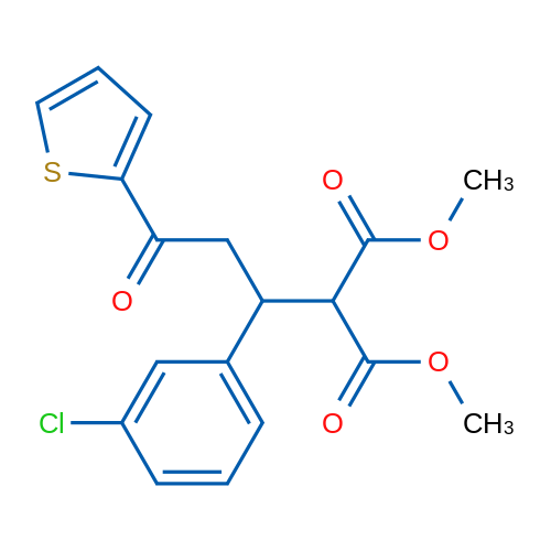 1,3-Dimethyl 2-[1-(3-chlorophenyl)-3-oxo-3-(thiophen-2-yl)propyl]propanedioate 1g